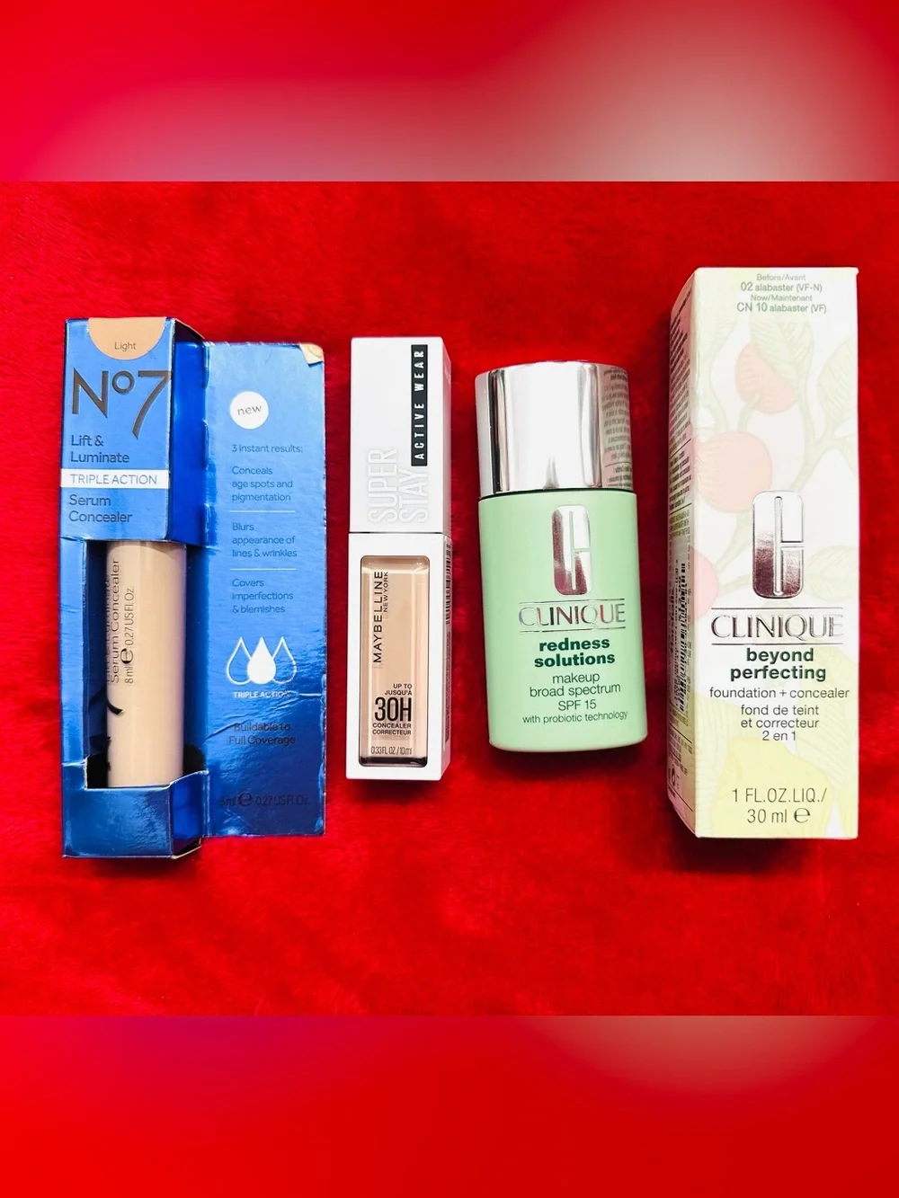 Lot of Cosmetics Clinique Redness Solution&Beyond Perfecting,Maybelline Fresh